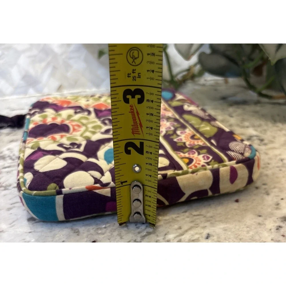 Retired Plum‎ Crazy Quilted Cotton Floral Design Tablet Case 9 X 6.5 Inches